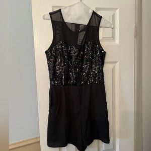 Women’s black sparkly romper